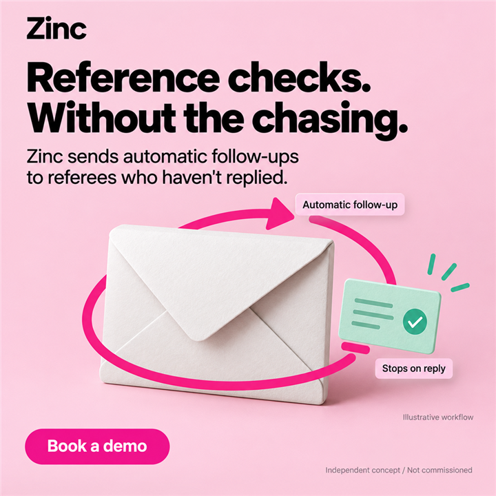 Zinc — Reference checks. Without the chasing.